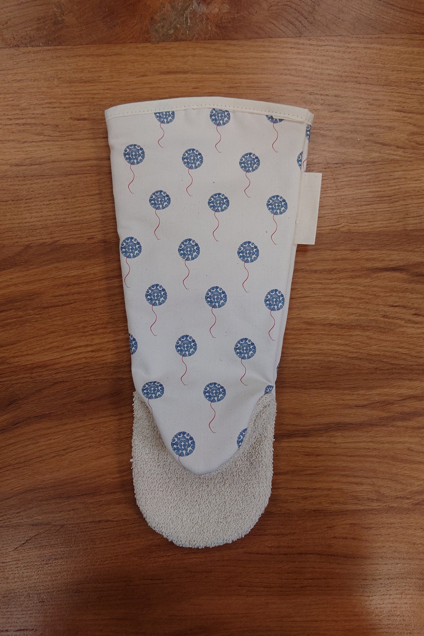 Organic Cotton Gauntlet Blue Floret