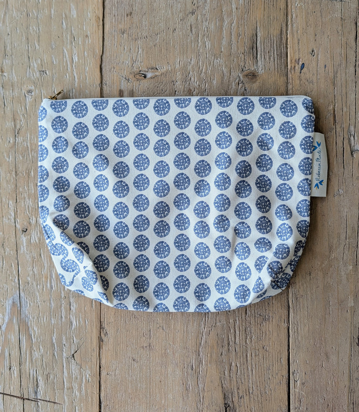 Organic wash bag - Machair Clock Blue