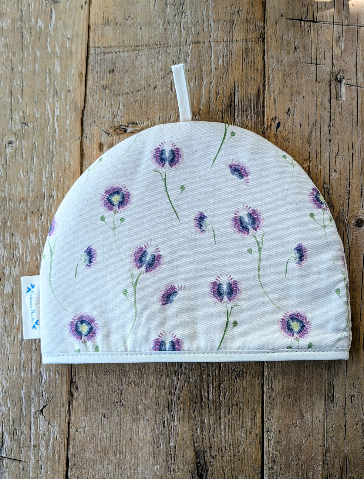 Organic Tea Cosy - Wild Meadow Lilac Drift