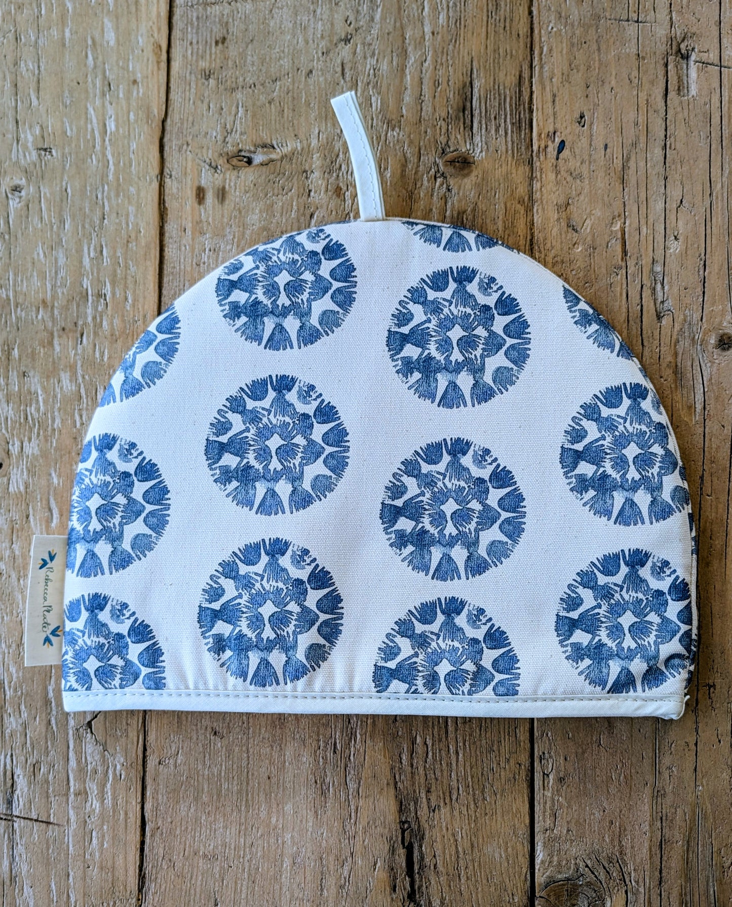 Organic Tea Cosy - Machair Clock Blue