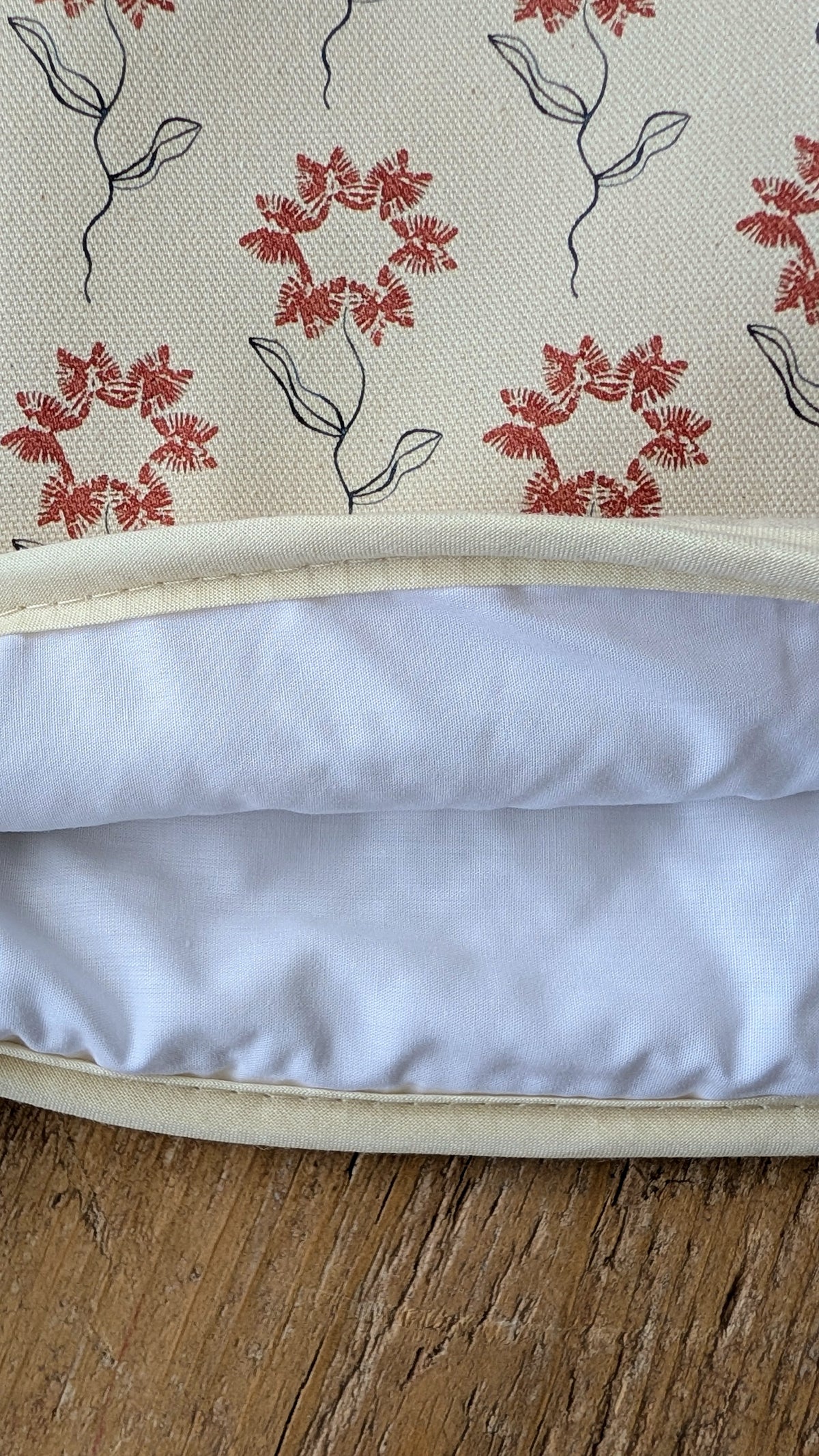 Organic Tea Cosy - Machair Flower Red