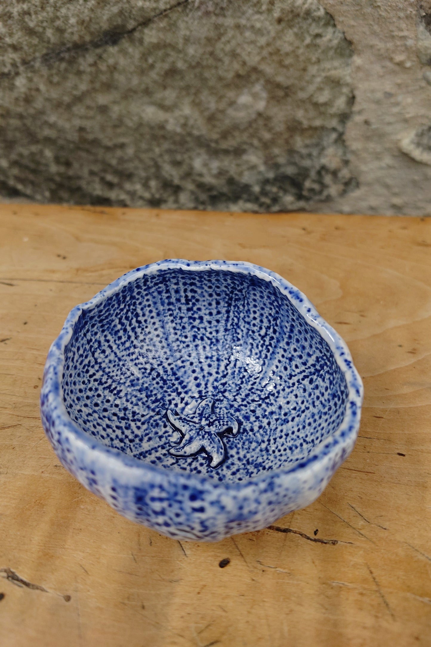 Sea Urchin Bowl Deep Blue