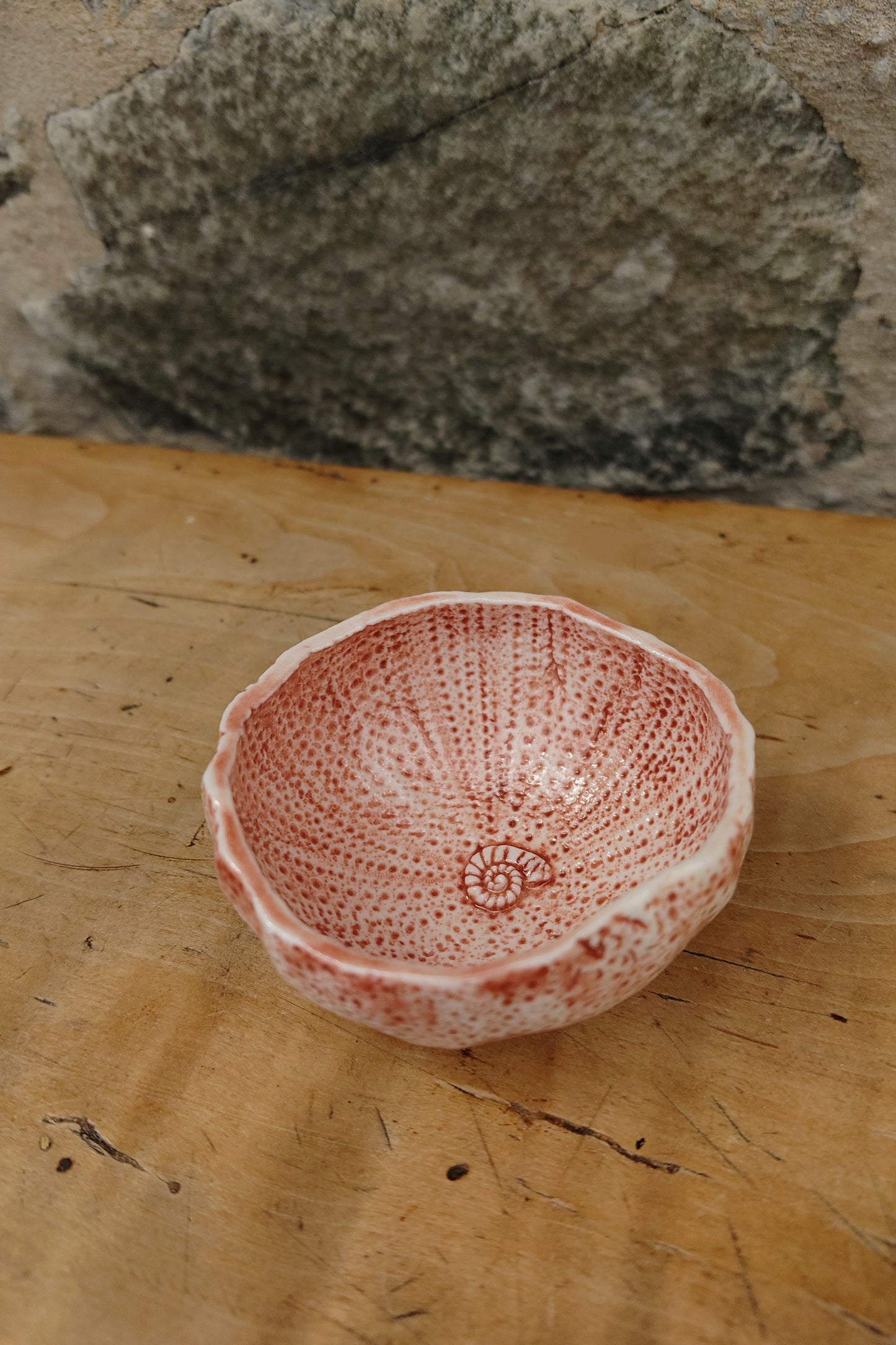 Sea Urchin Bowl Peach Pink