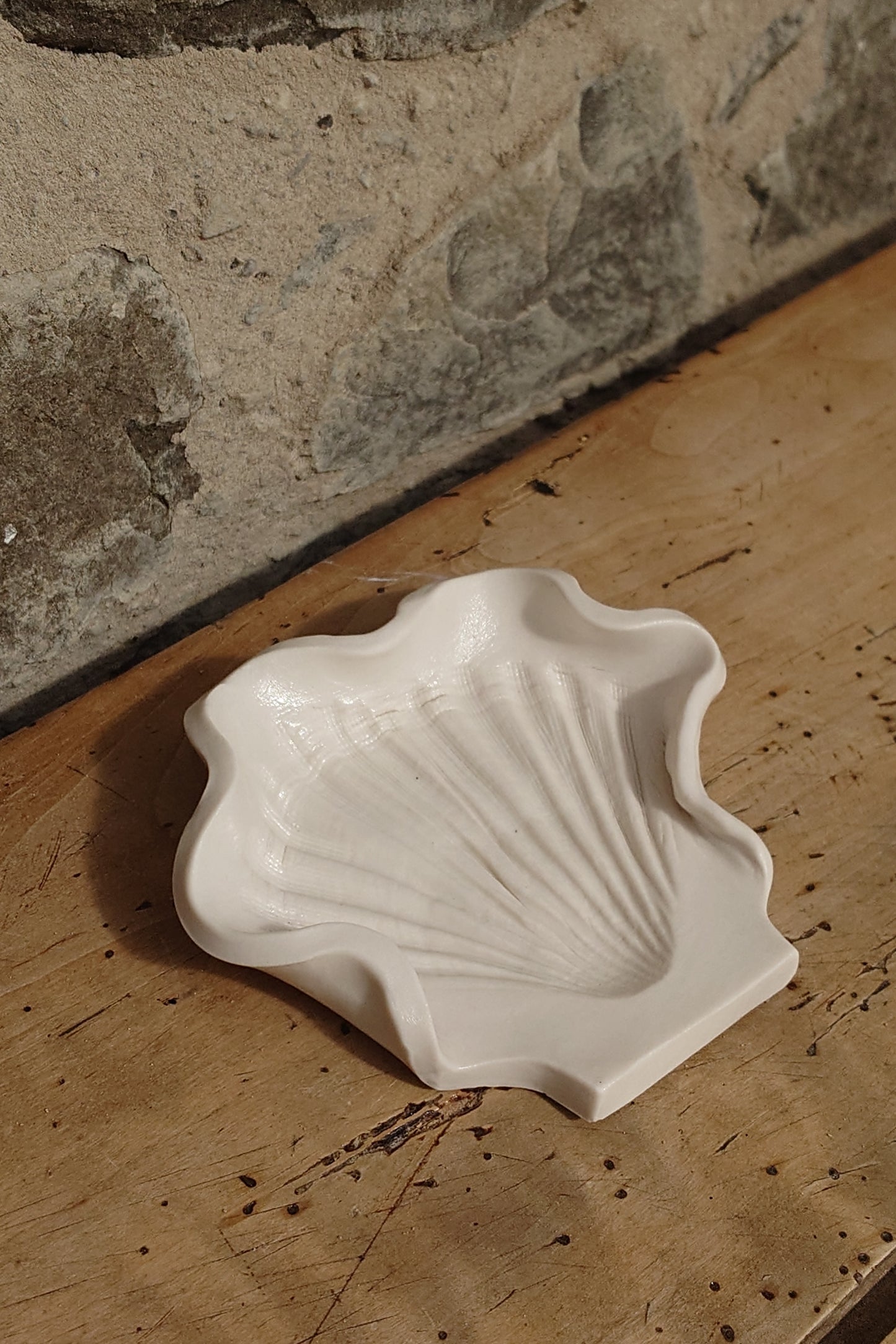 Scallop spoon rest, trinket dish or soap dish - Foreshore Collection