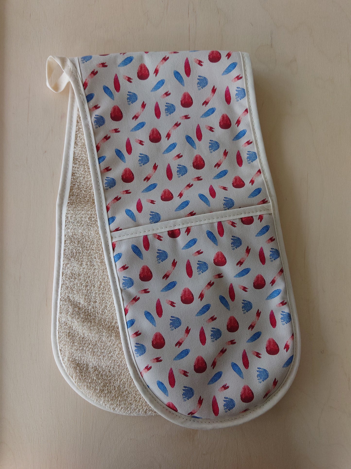 Organic Double Oven Glove - Machair Petals Multi