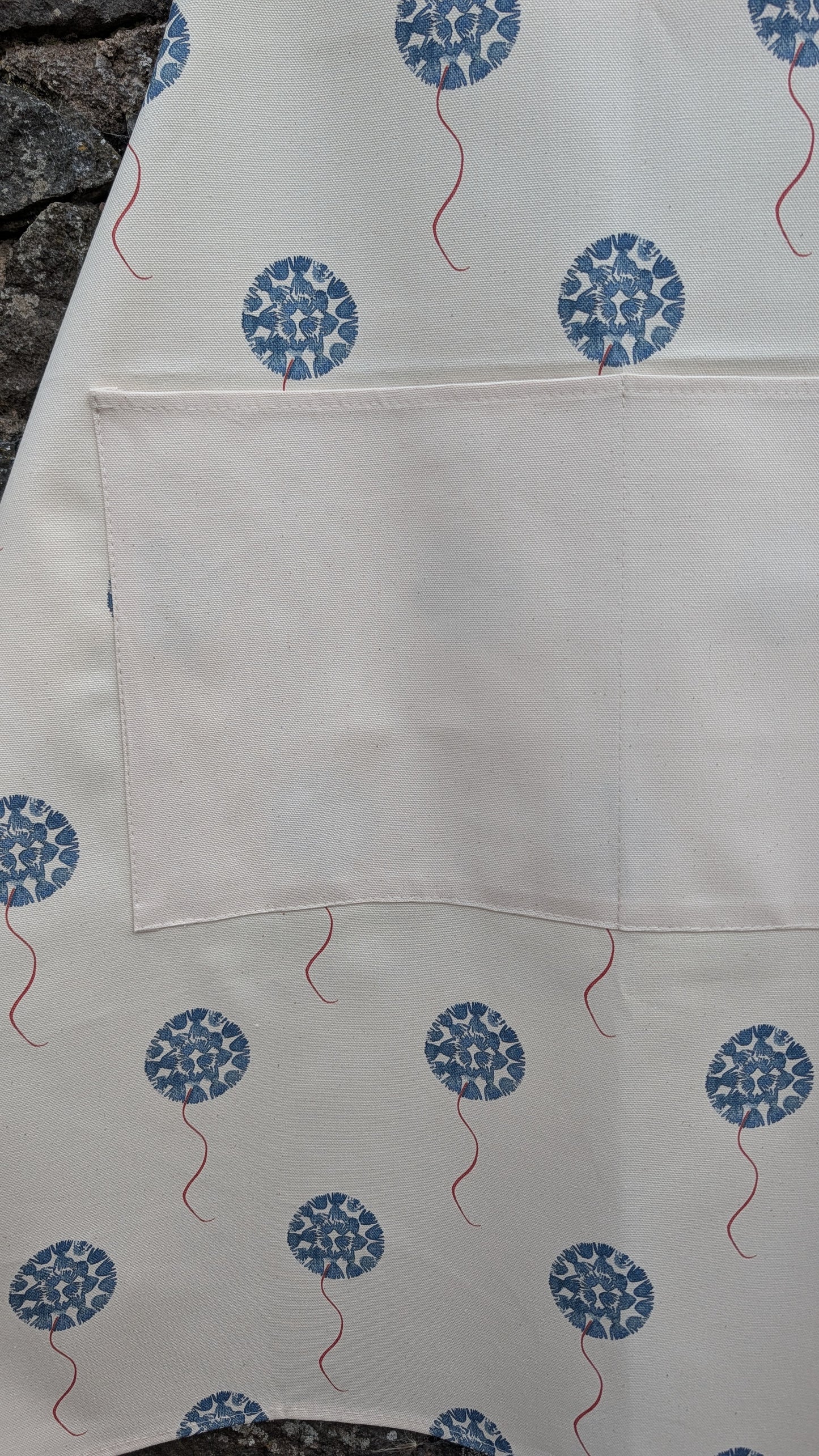 Organic Apron - Machair Floret Blue