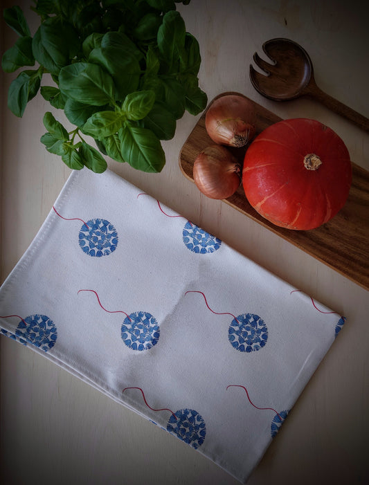 Machair Floret Tea Towel - Blue