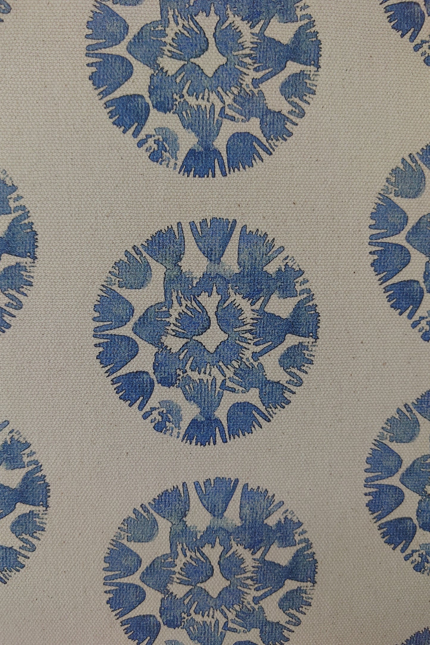 Organic Aga Hob Cover and Table Protector - Machair Clock  Blue