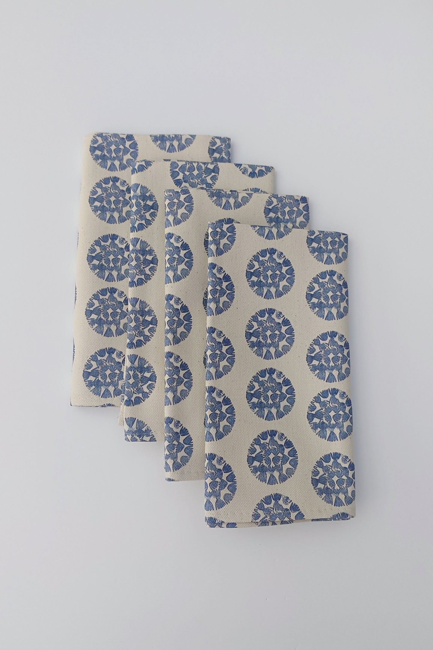 Organic Napkin - Machair Clock Blue