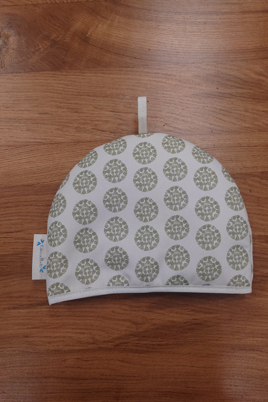 Organic Tea Cosy - Machair Clock Moss Green