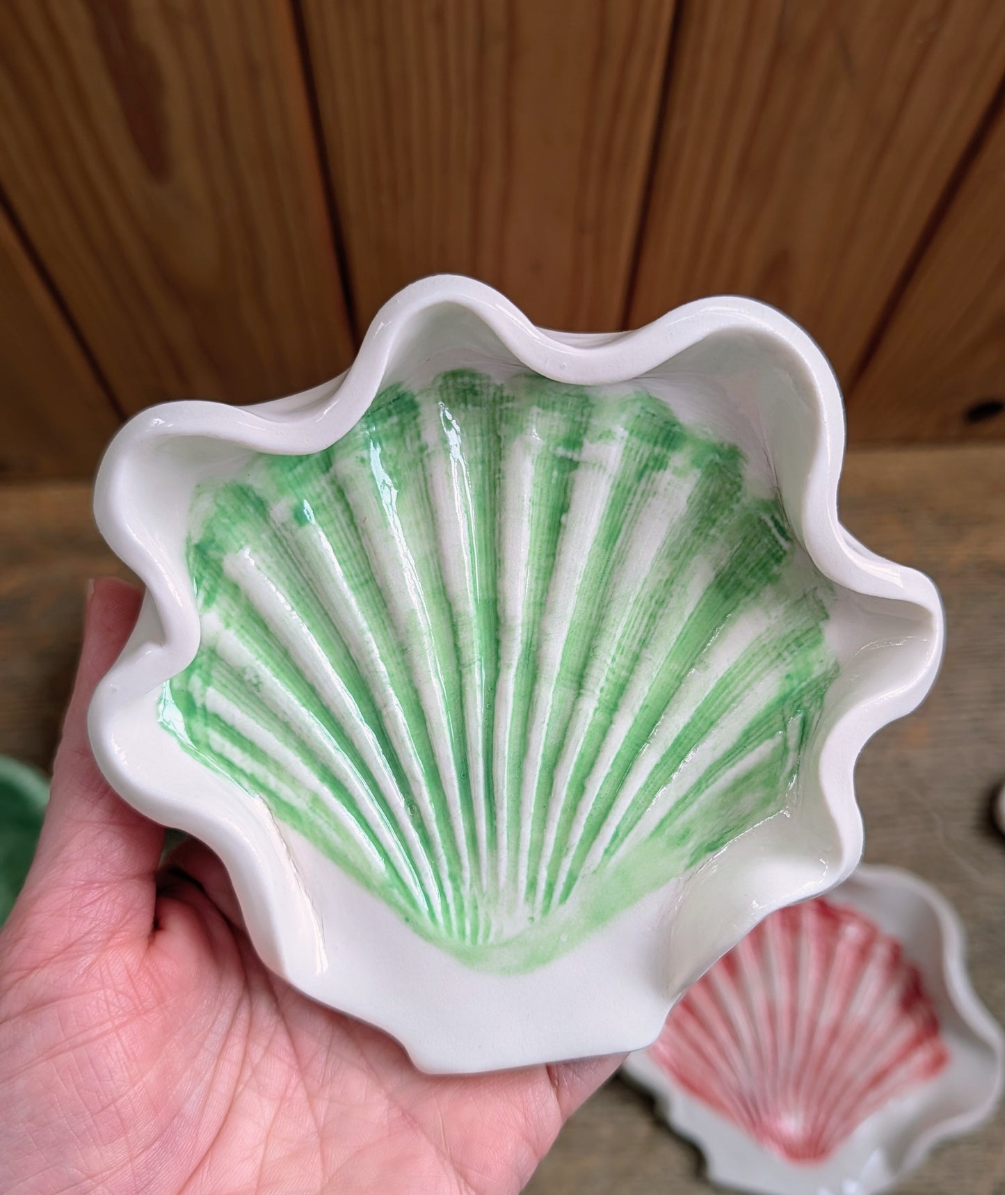 Scallop spoon rest, trinket dish or soap dish - Foreshore Collection