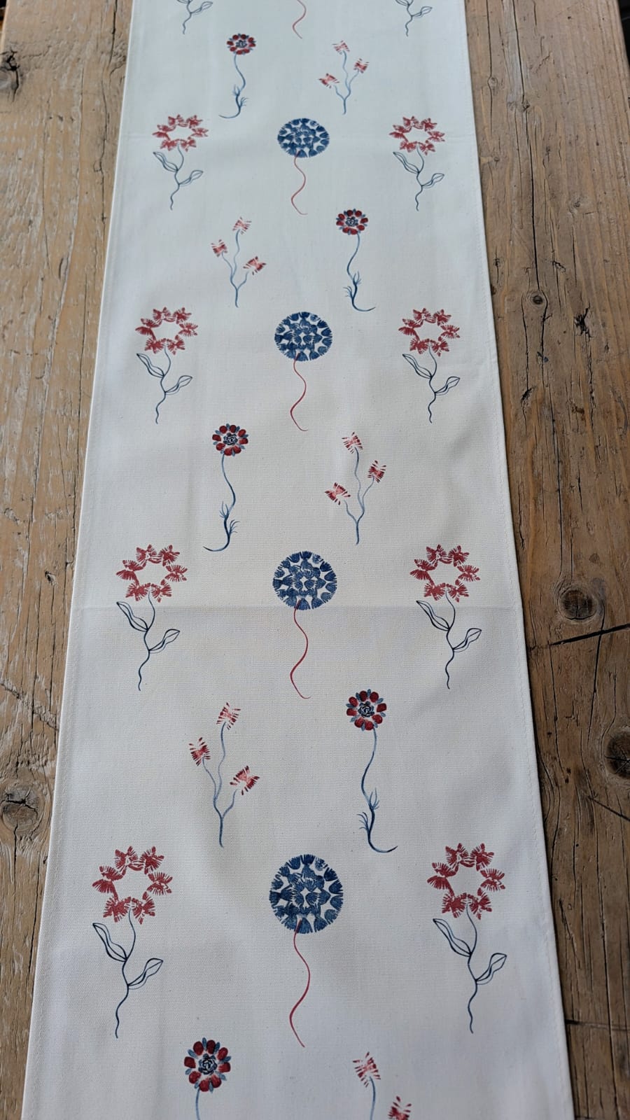 Organic Table Runner - Machair Bloom multi