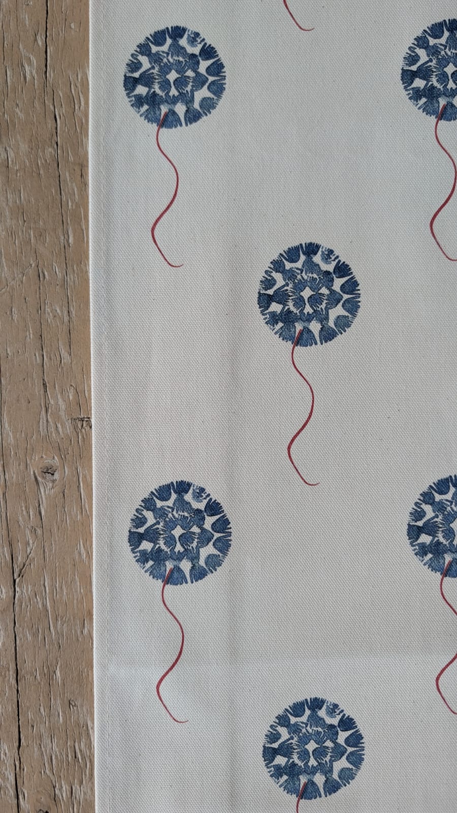 Organic Table Runner - Machair Floret Blue