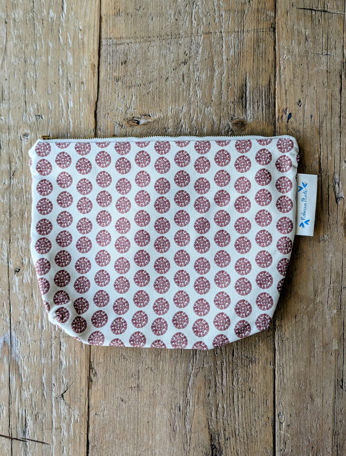 Organic Wash Bag - Machair Clock Red