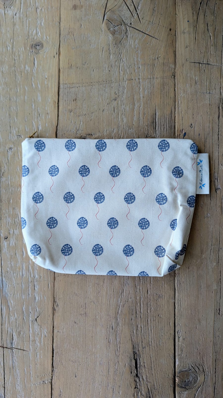 Organic Wash Bag -  Machair Floret Blue
