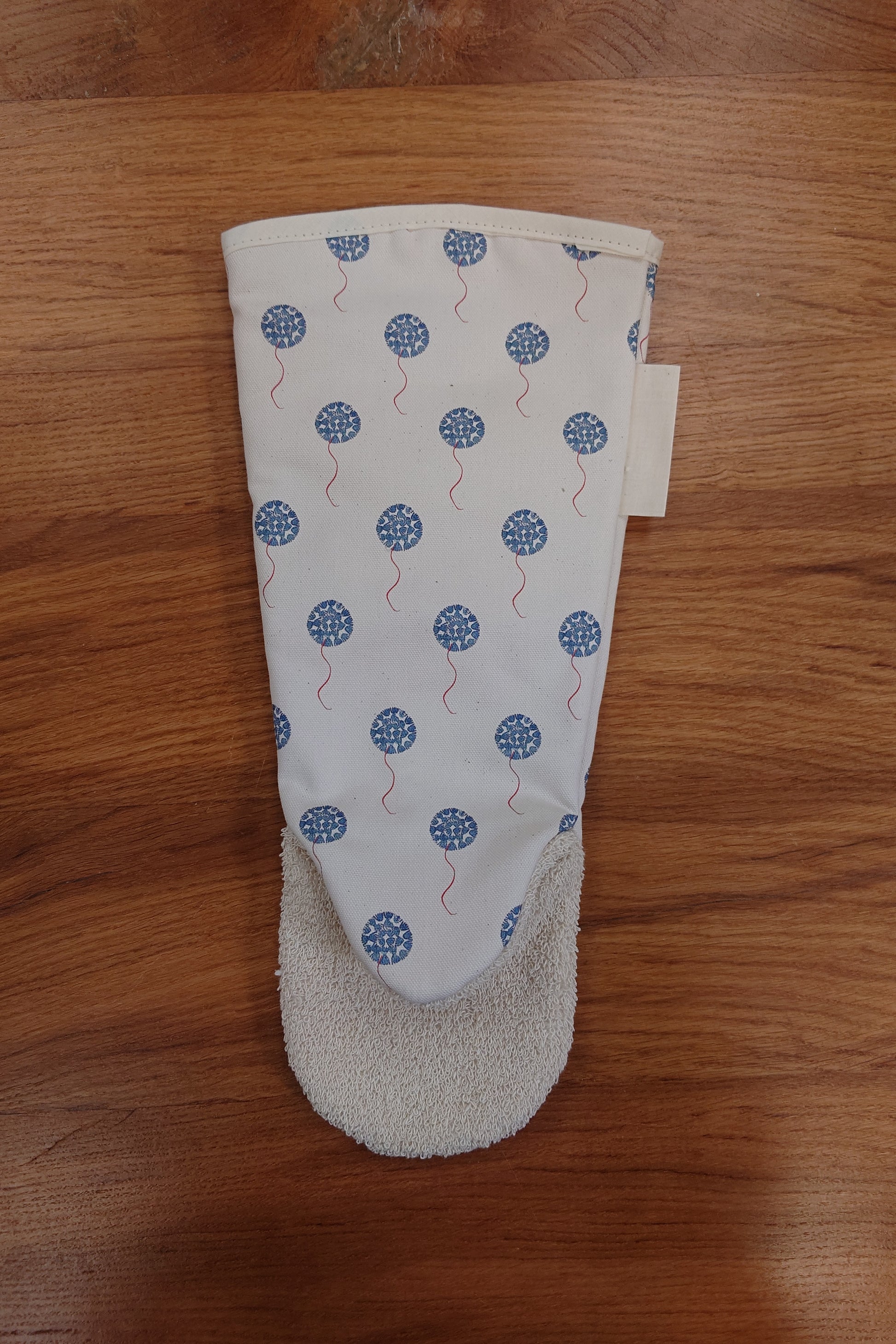Organic Cotton Gauntlet Blue Floret 