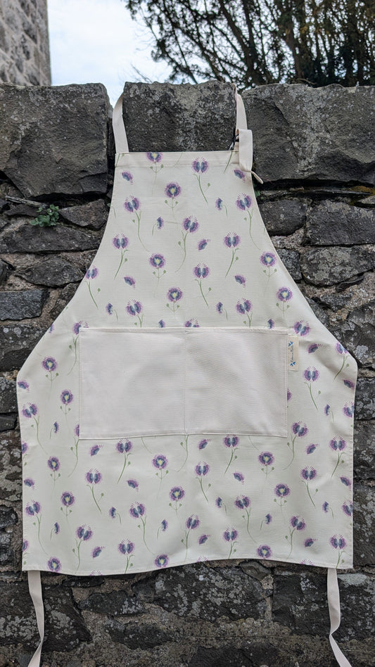 Organic Apron - Wild Meadow Lilac Drift