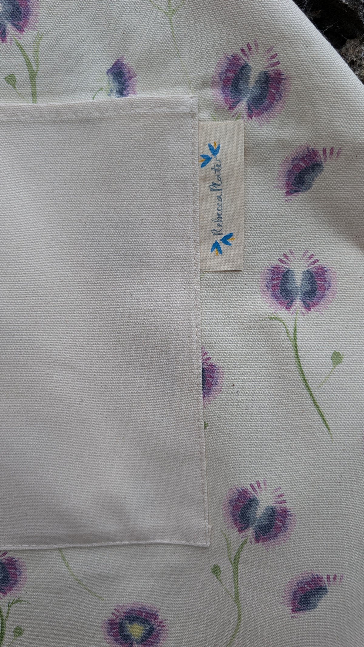 Organic Apron - Wild Meadow Lilac Drift