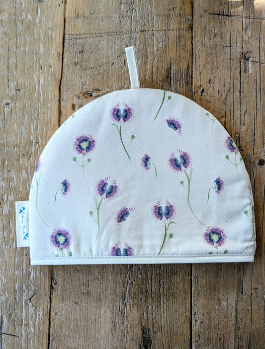 Organic Tea Cosy - Wild Meadow Lilac Drift