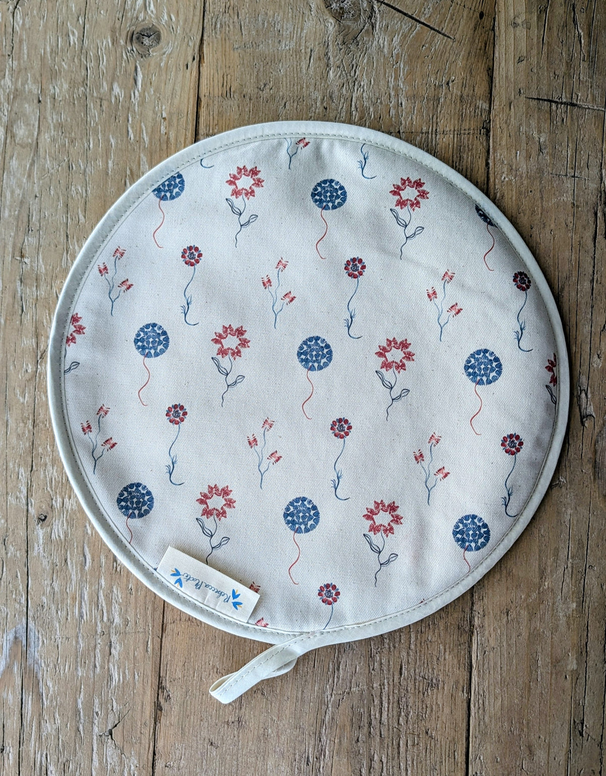 Organic Aga Hob Cover and Table Protector - Machair Bloom