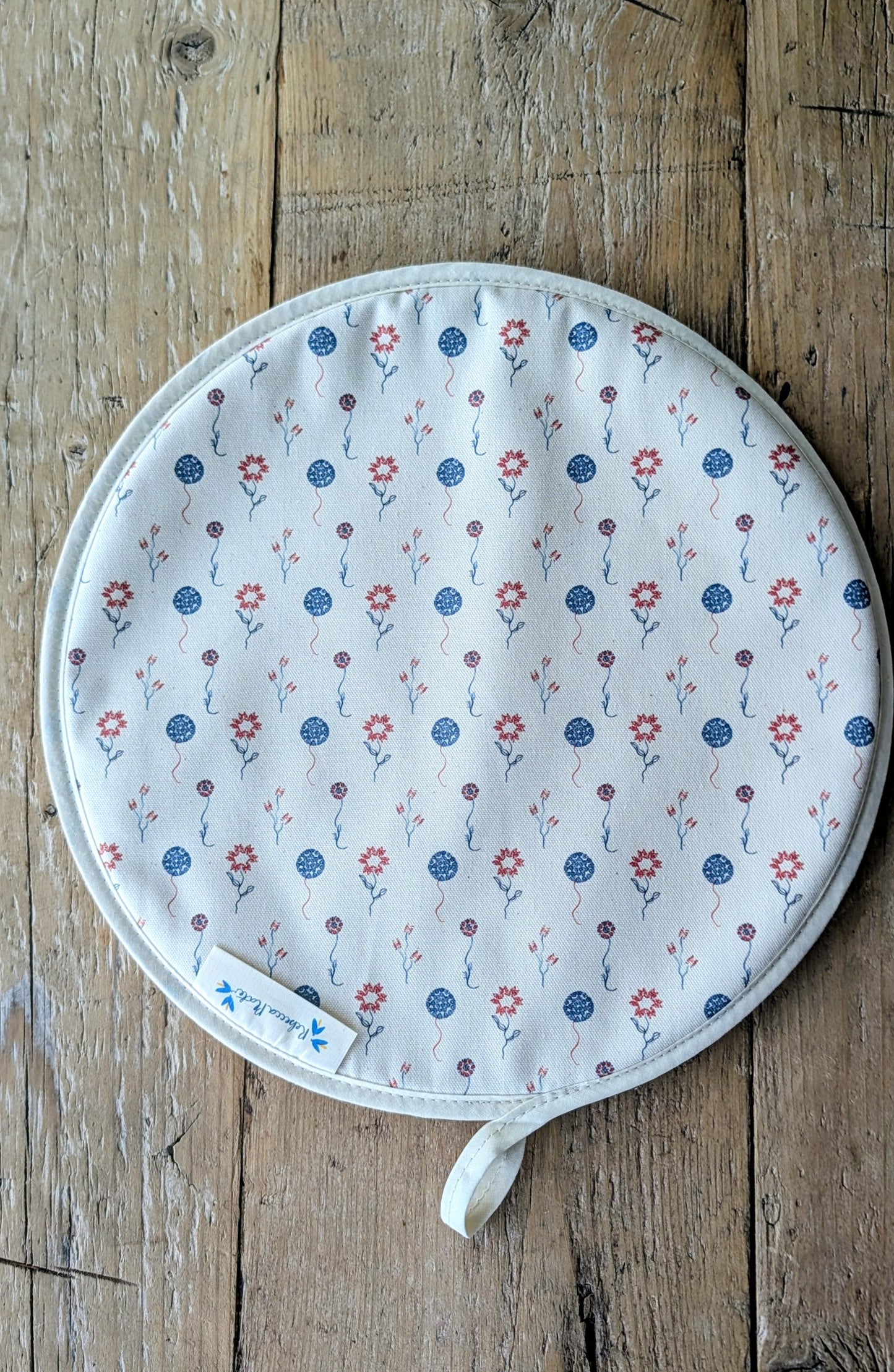 Organic Aga Hob Cover and Table Protector - Machair Bloom (mini scale print)