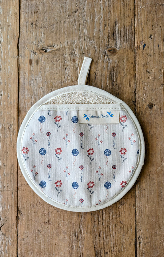 Organic Pot Grab and Oven Mitt - Machair Bloom Multi