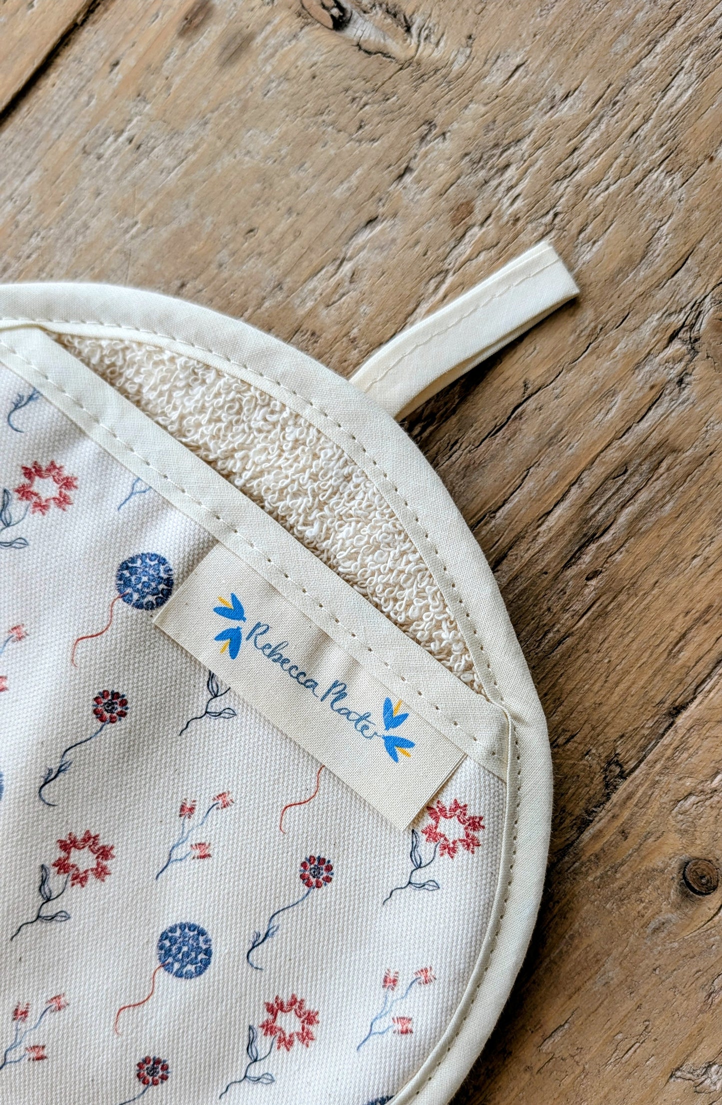 Organic Pot Grab and Oven Mitt - Machair Bloom Multi