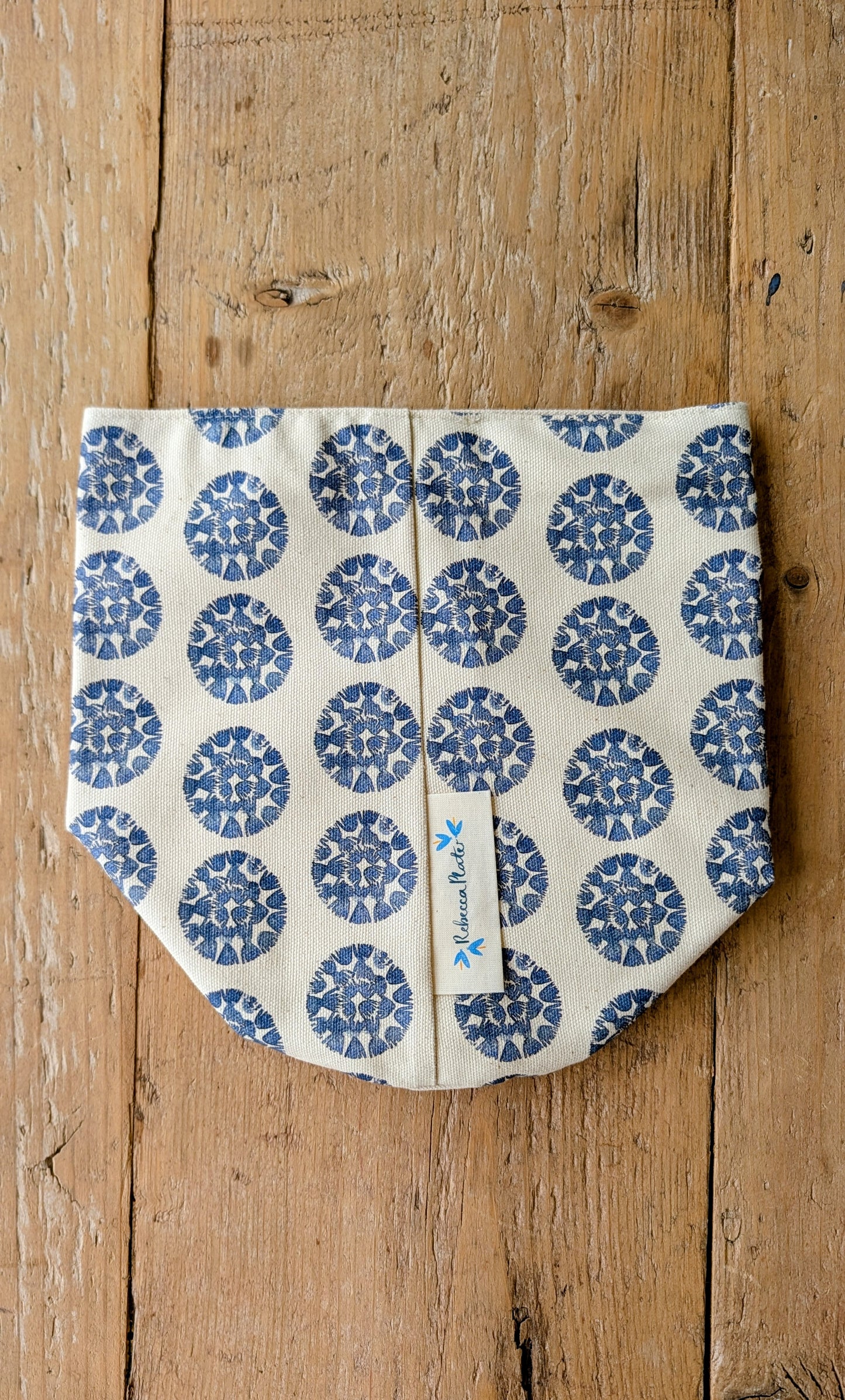Organic Pot Bag and Storage Tidy - Machair Clock Blue