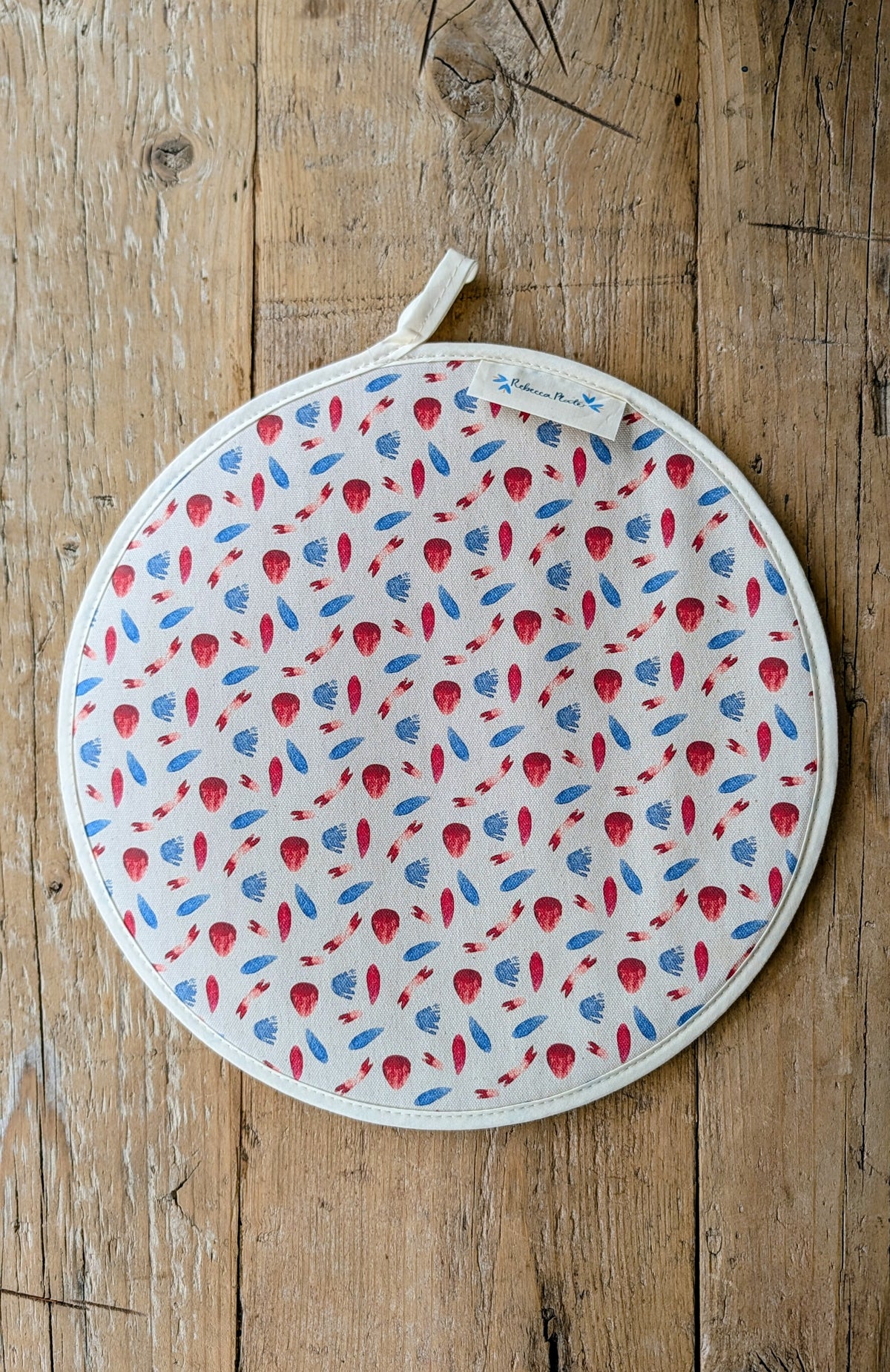 Organic Aga Hob Cover and Table Protector - Machair Petals Multi