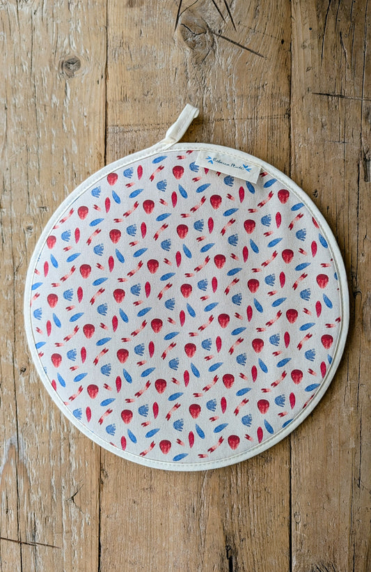 Organic Aga Hob Cover and Table Protector - Machair Petals Multi